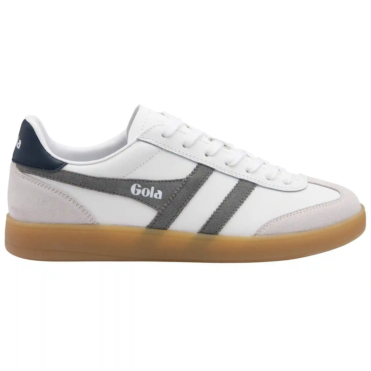 Gola Classics Men's Viper Leather Sneakers - White/Conifer/Navy/Gum