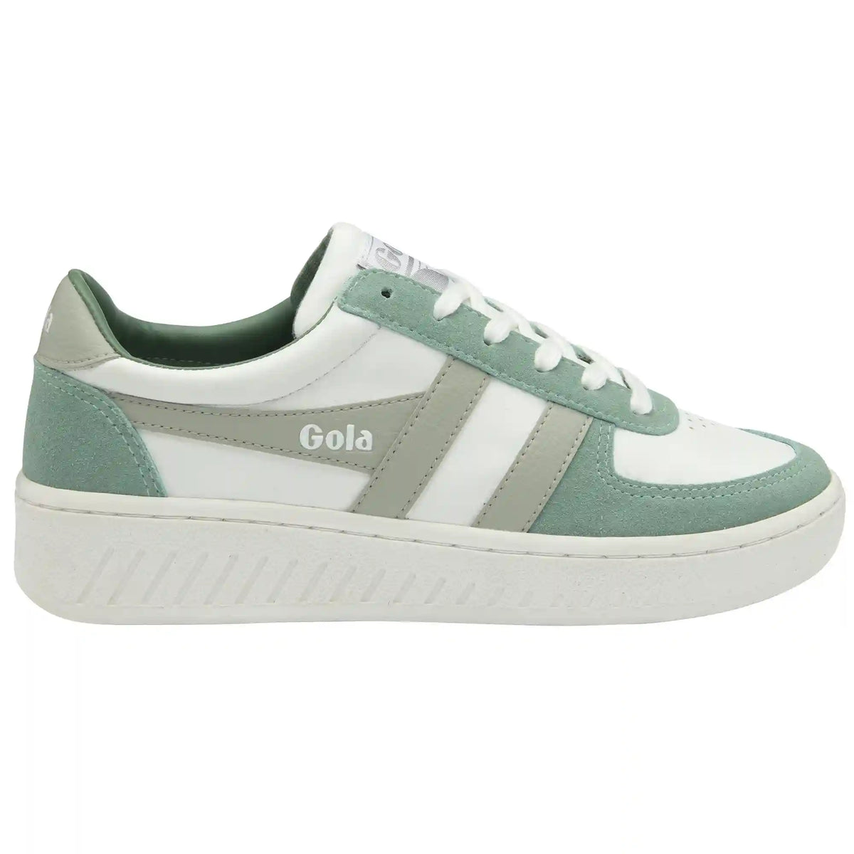 Gola Classics Women's Grandslam Pure Sneakers - White/Green Mist/Light Grey