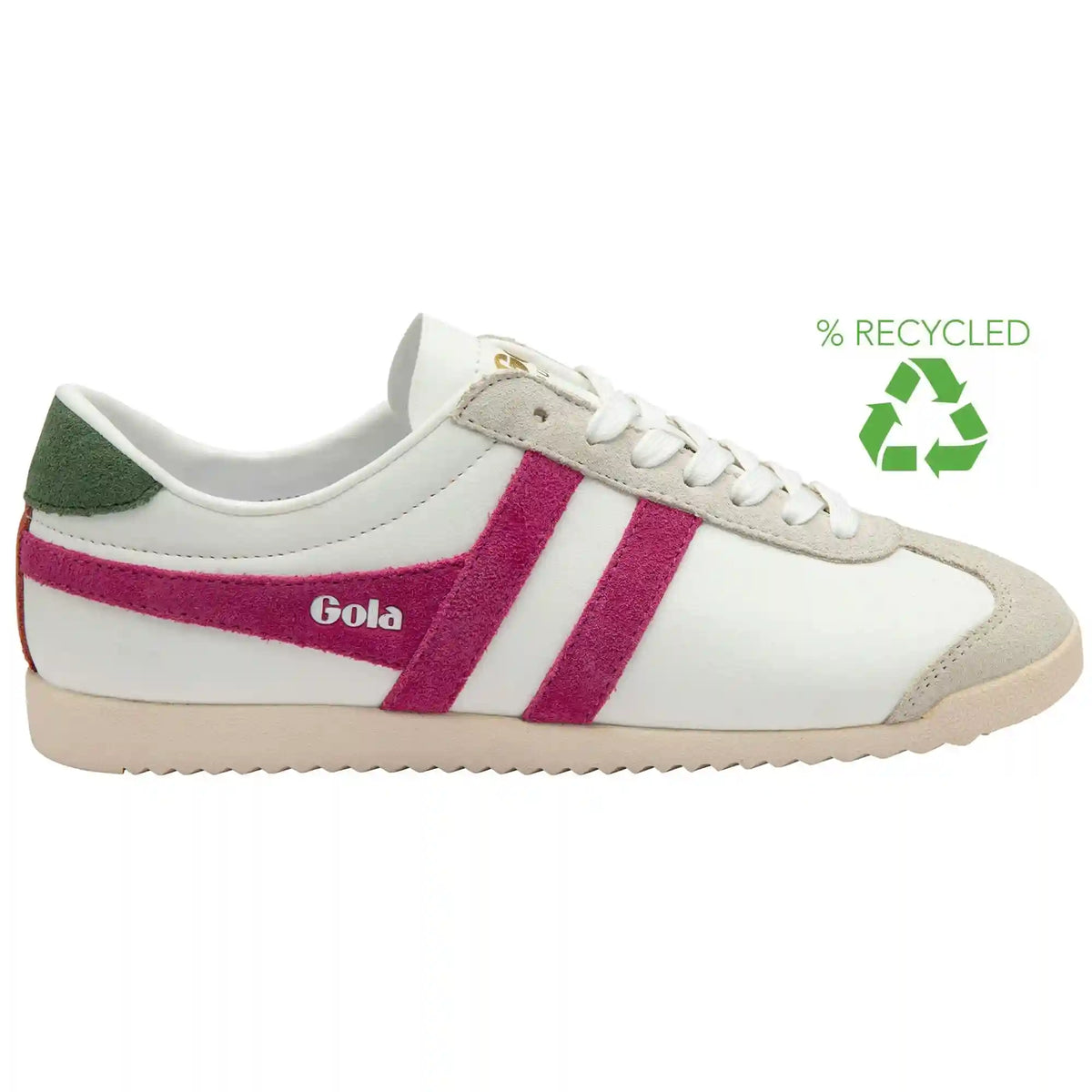 Gola Classics Women's Bullet Pure Sneakers - White/Fuchsia/Garden Green