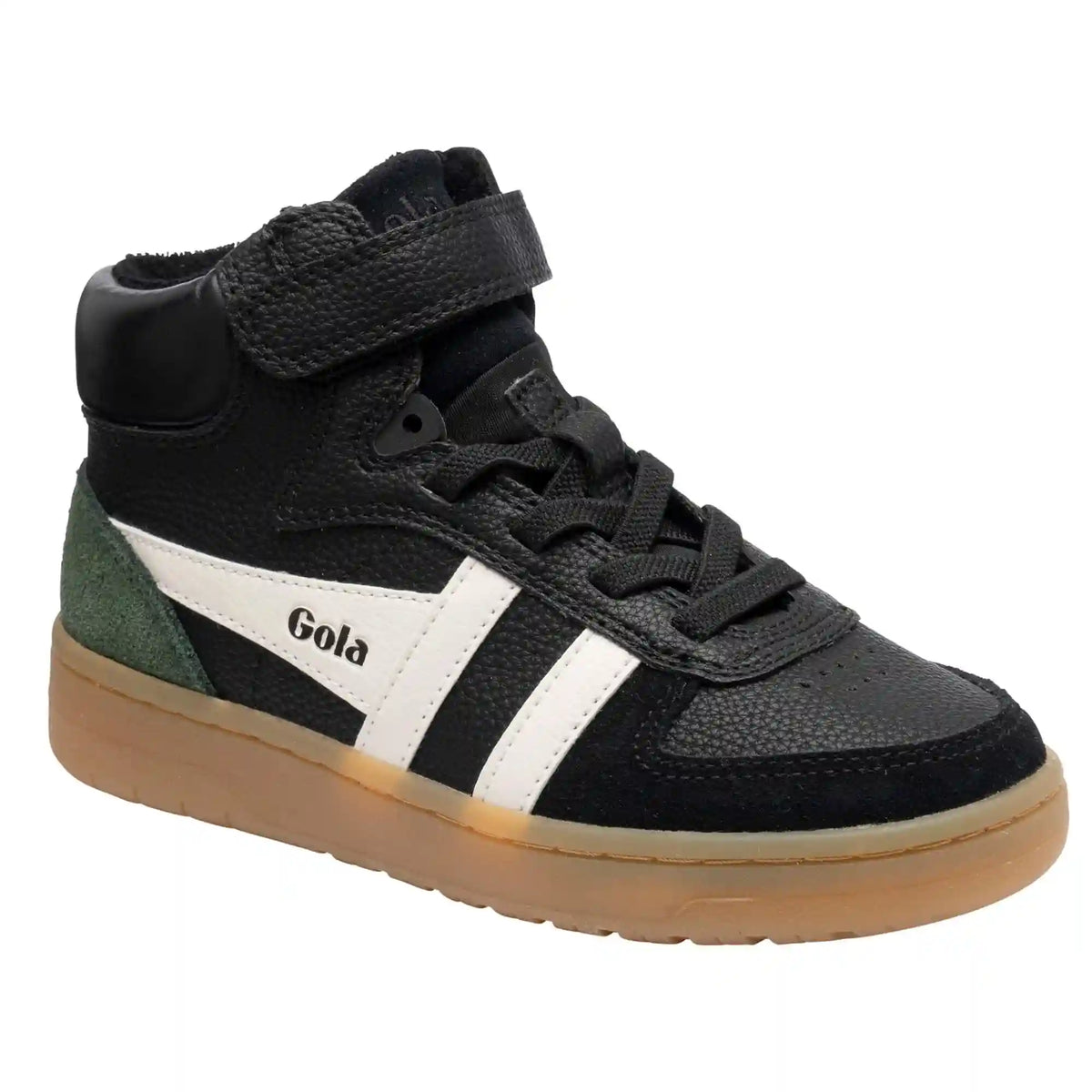 Gola Classics Kids' Talon Sneakers - Black/Off White/Evergreen/Gum