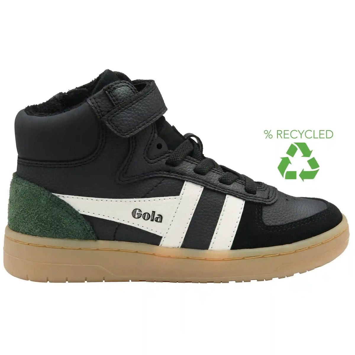 Gola Classics Kids' Talon Sneakers - Black/Off White/Evergreen/Gum