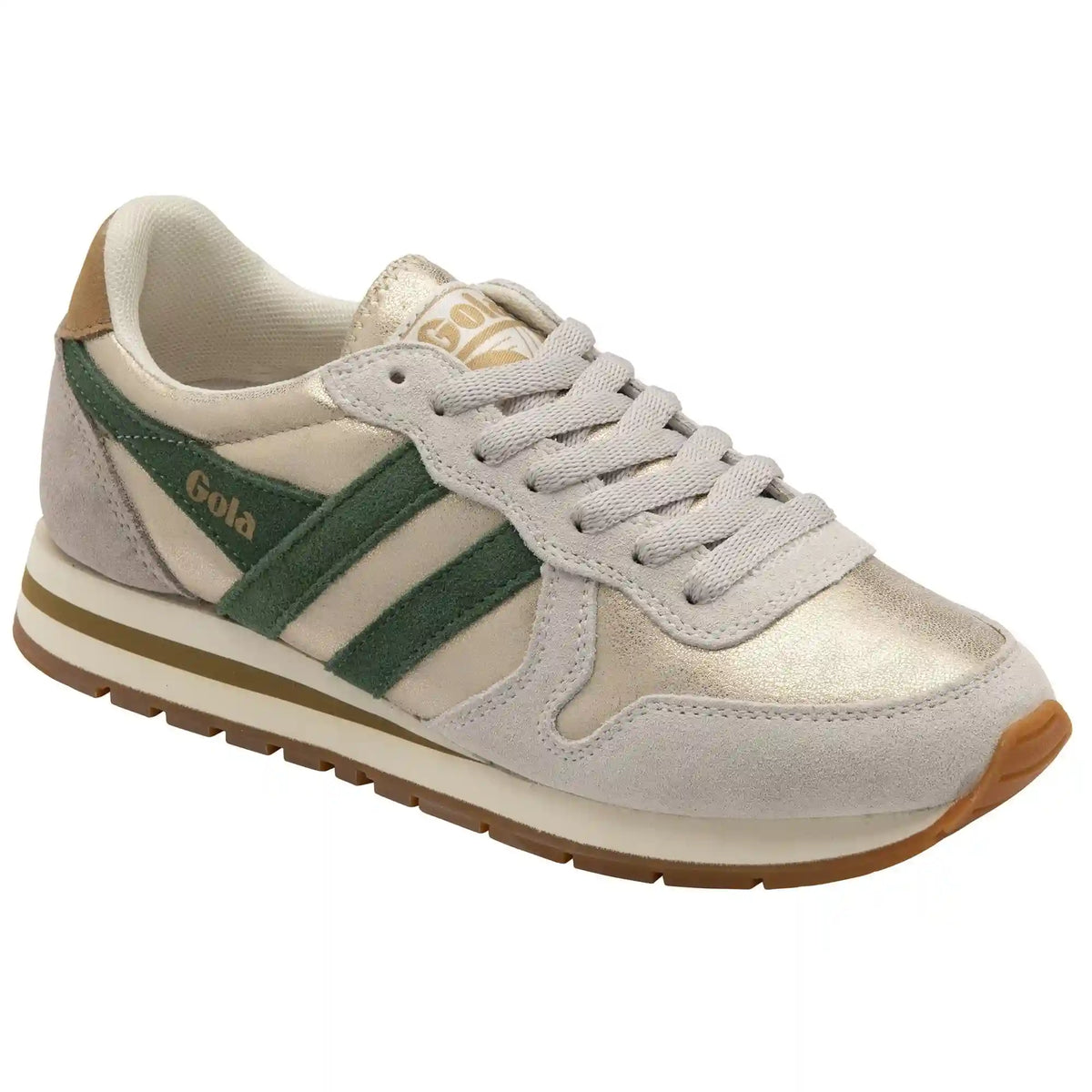 Gola Classics Women's Daytona Blaze Sneakers - Gold/Evergreen/Brown Sugar